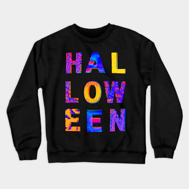 HALLOWEEN Scary Spooky Goopy Letters Crewneck Sweatshirt by TJWDraws